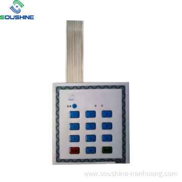 Electronic scale pattern overlay custom membrane switch